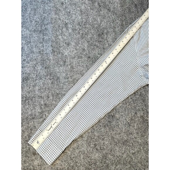 Goodfellow Co Mens Standard Fit Check Shirt Gray White Gingham Long Sleeve XXL - Picture 14 of 16